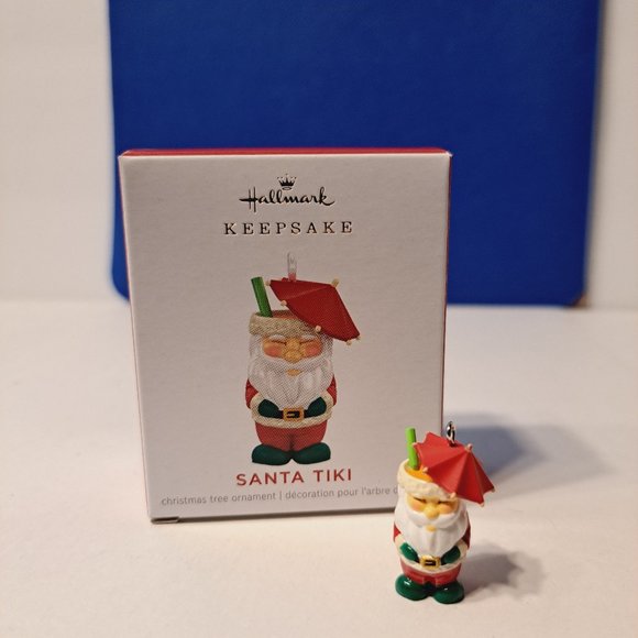 Hallmark Keepsake Ornament 2021 Santa Tiki Cup Mug Miniature Mini Christ… - Picture 6 of 7
